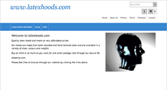 Desktop Screenshot of latexhoods.com
